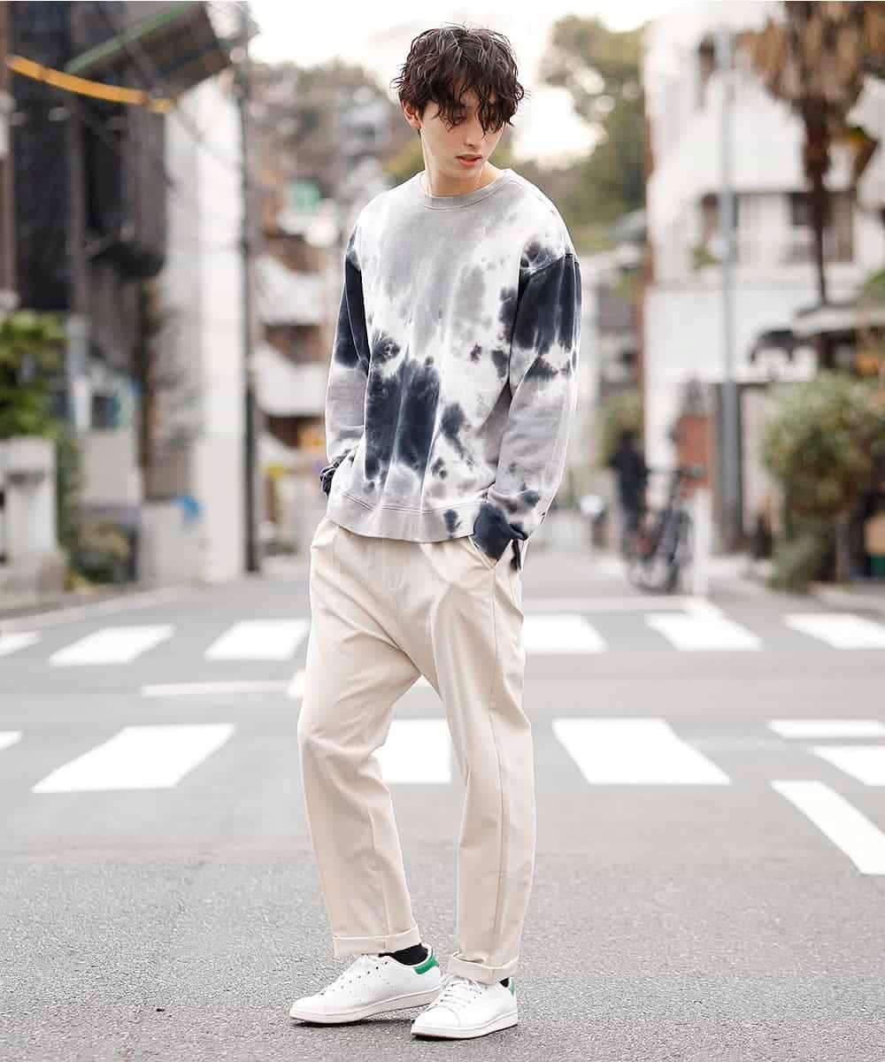 MKKDO17069 MK MICHEL KLEIN HOMME(MKミッシェルクランオム) タイダイクルーネック ブラック(94)