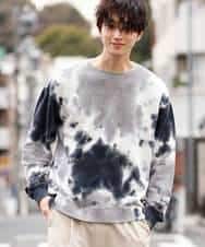 MKKDO17069 MK MICHEL KLEIN HOMME(MKミッシェルクランオム) タイダイクルーネック ブラック(94)