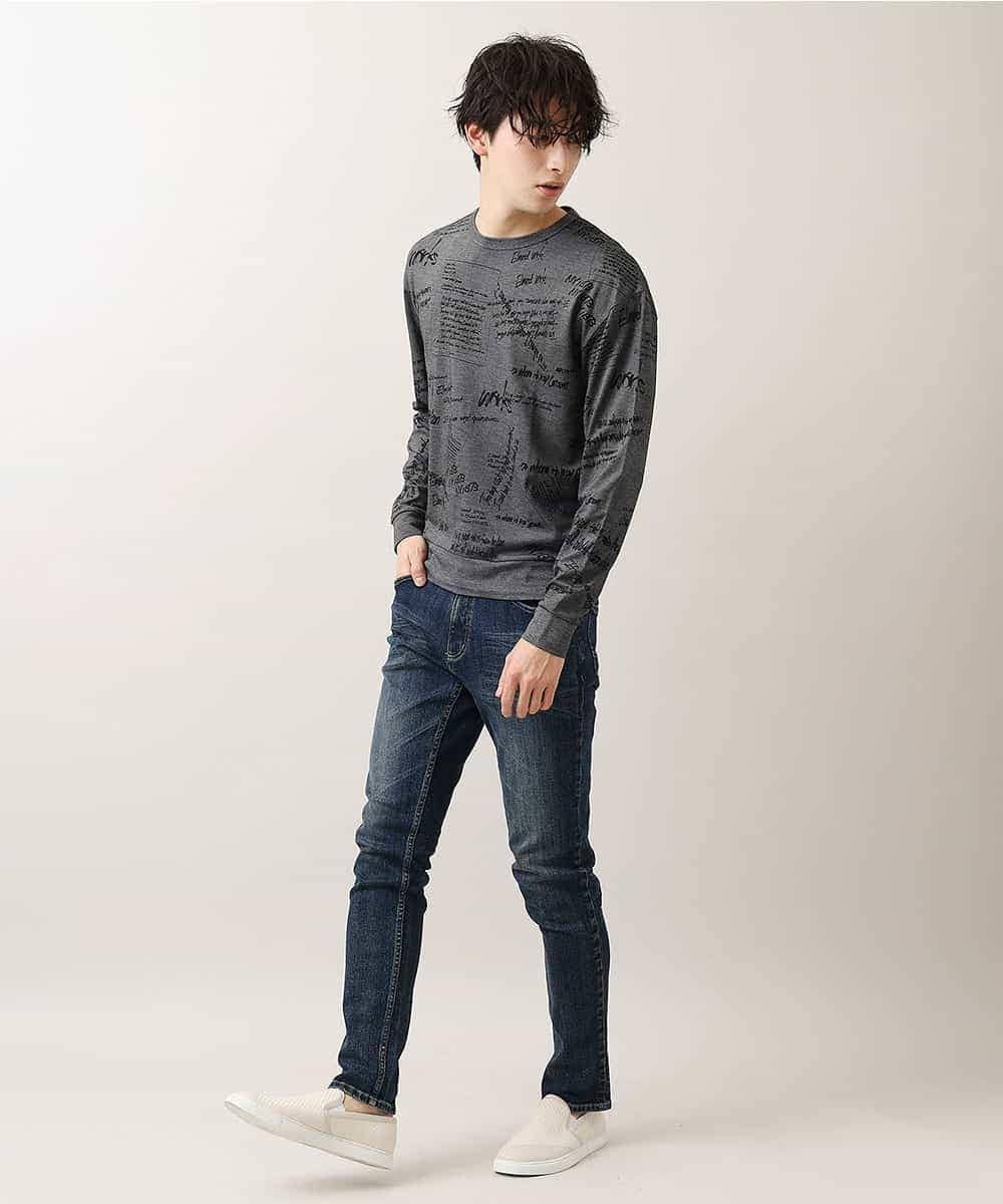 MKKDO26069 MK MICHEL KLEIN HOMME(MKミッシェルクランオム) 【WEB特別プライス】ライトポンチソウガラ ダークグレー(93)