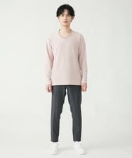 MKKDU01063 MK MICHEL KLEIN HOMME(MKミッシェルクランオム) へリンボンカットソー ピンク(03)