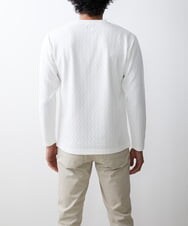 MKKDU01063 MK MICHEL KLEIN HOMME(MKミッシェルクランオム) へリンボンカットソー ホワイト(90)