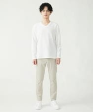MKKDU01063 MK MICHEL KLEIN HOMME(MKミッシェルクランオム) へリンボンカットソー ホワイト(90)