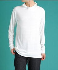MKKDU07090 MK MICHEL KLEIN HOMME(MKミッシェルクランオム) ショールネックカットソー ホワイト(90)