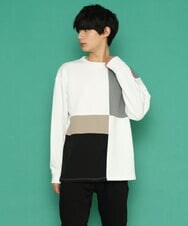 MKKDU80085 MK MICHEL KLEIN HOMME(MKミッシェルクランオム) ブロックカットソー ホワイト(90)