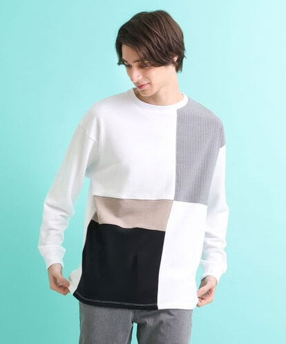 MKKDU80085 MK MICHEL KLEIN HOMME ブロックカットソー