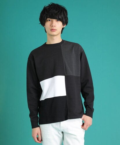 MKKDU80085 MK MICHEL KLEIN HOMME ブロックカットソー
