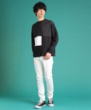 MKKDU80085 MK MICHEL KLEIN HOMME(MKミッシェルクランオム) ブロックカットソー ブラック(94)