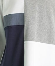 MKKDU82059 MK MICHEL KLEIN HOMME(MKミッシェルクランオム) ブロック柄カットソー ホワイト(90)