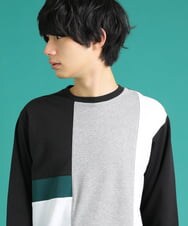 MKKDU82059 MK MICHEL KLEIN HOMME(MKミッシェルクランオム) ブロック柄カットソー ブラック(94)