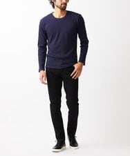 MKKDV50069 MK MICHEL KLEIN HOMME(MKミッシェルクランオム) ハリヌキVネックカットソー ネイビー(57)