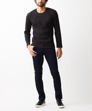 MKKDV51069 MK MICHEL KLEIN HOMME(MKミッシェルクランオム) ハリヌキクルーネックカットソー ブラック(94)