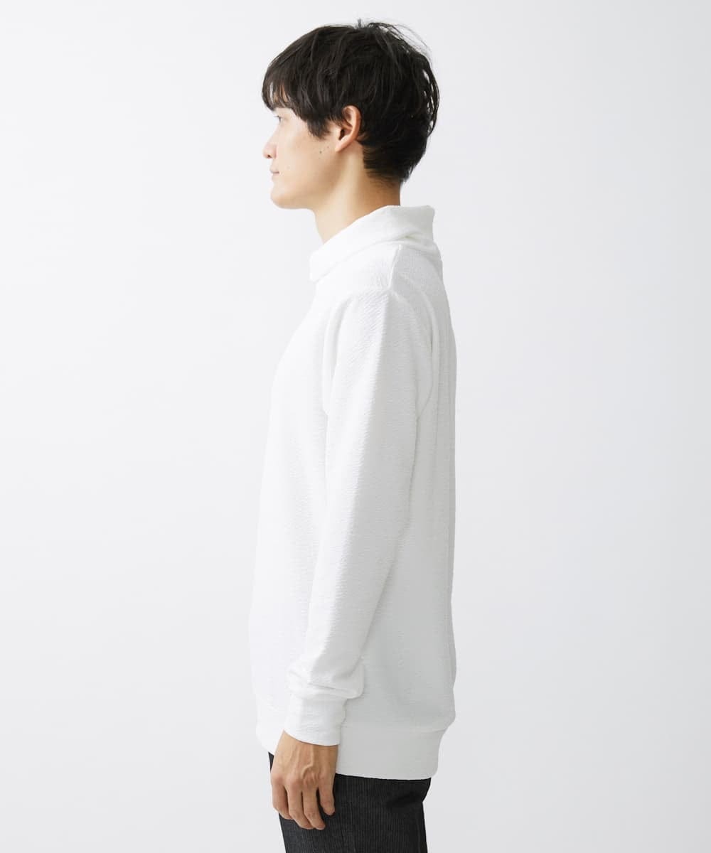 MKKDX02090 MK MICHEL KLEIN HOMME(MKミッシェルクランオム) ショールカラーネックカットソー ホワイト(90)
