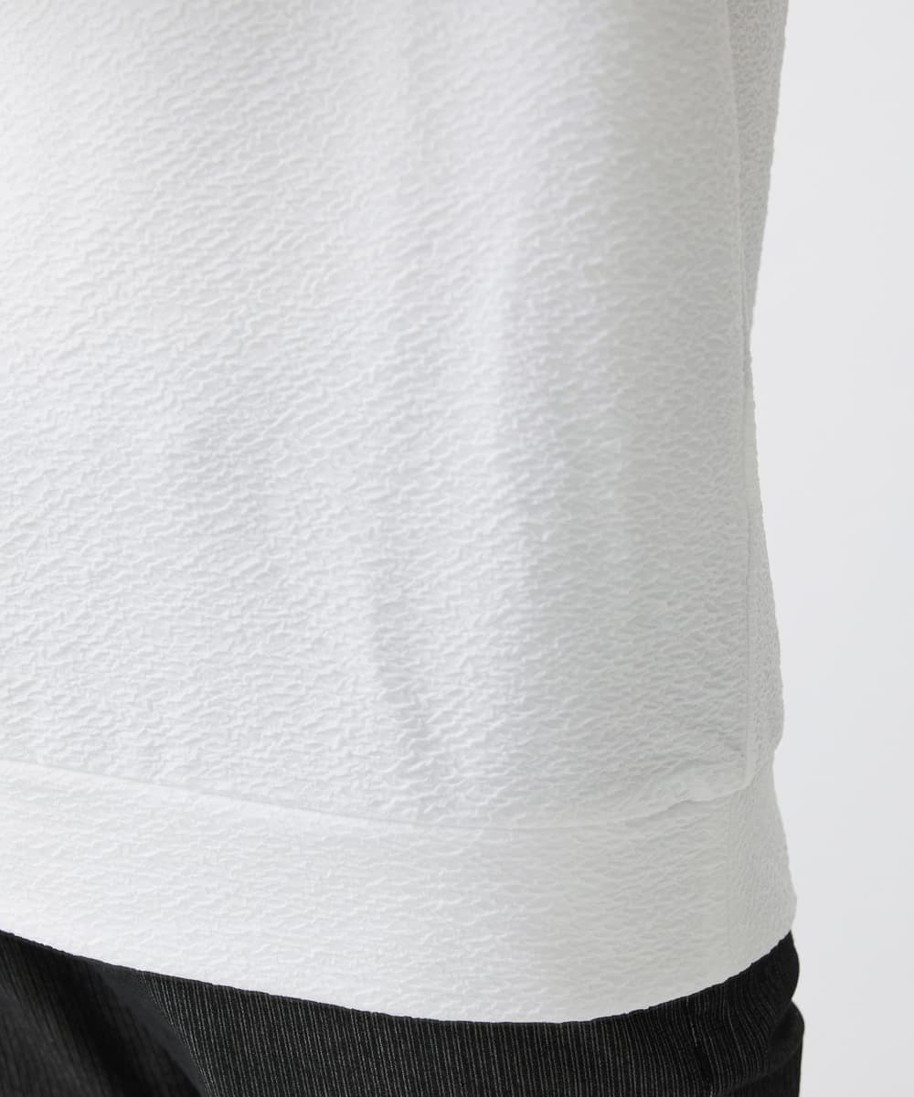 MKKDX02090 MK MICHEL KLEIN HOMME(MKミッシェルクランオム) ショールカラーネックカットソー ホワイト(90)