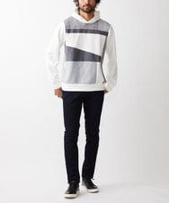 MKKDX03099 MK MICHEL KLEIN HOMME(MKミッシェルクランオム) ブロッキングパーカー ホワイト(90)