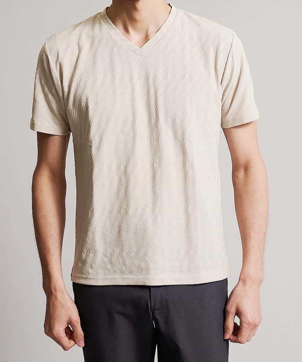 MKKFJ79045 MK MICHEL KLEIN HOMME(MKミッシェルクランオム) カットソー／シャドーバイヤス ベージュ