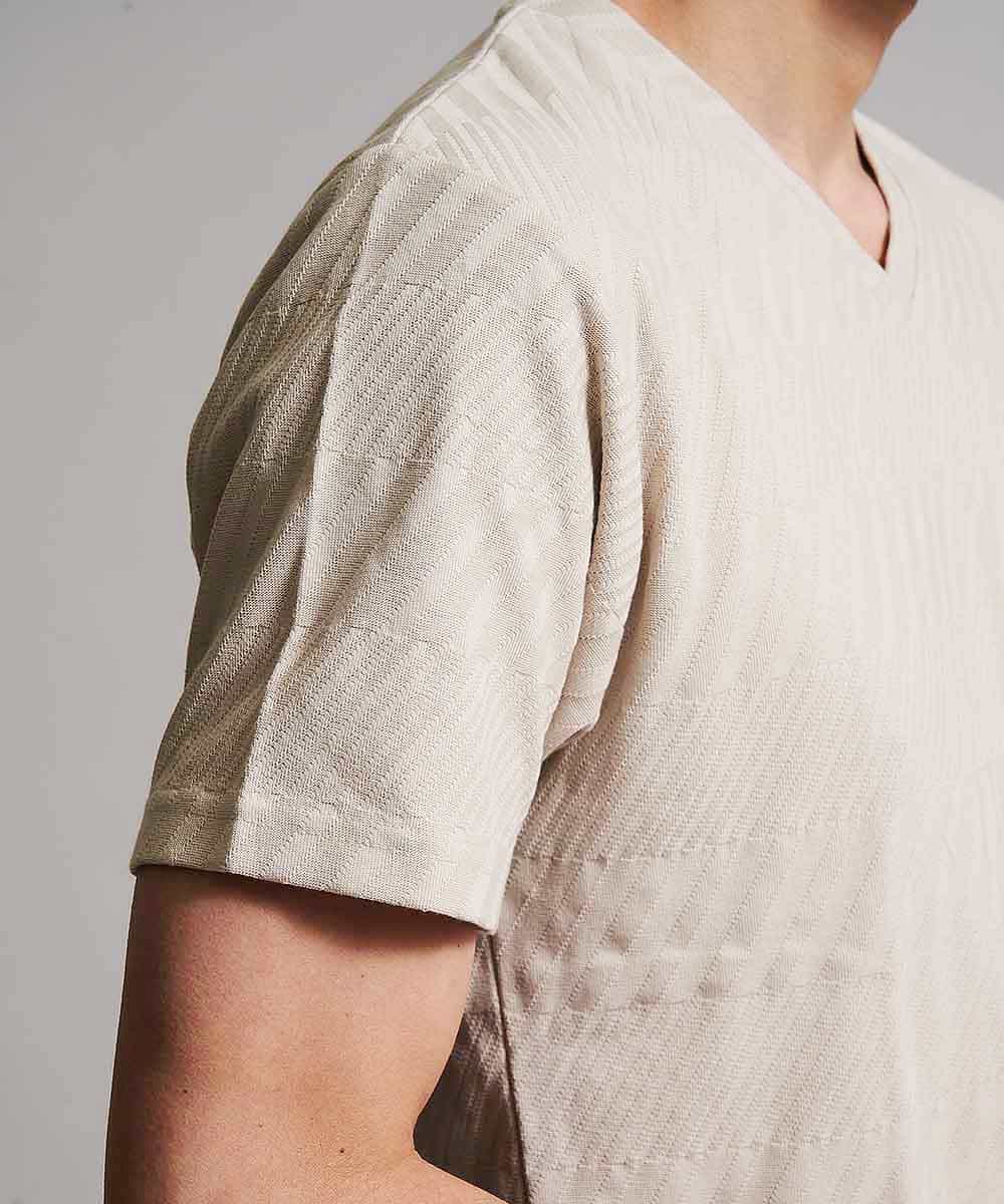 MKKFJ79045 MK MICHEL KLEIN HOMME(MKミッシェルクランオム) カットソー／シャドーバイヤス ベージュ