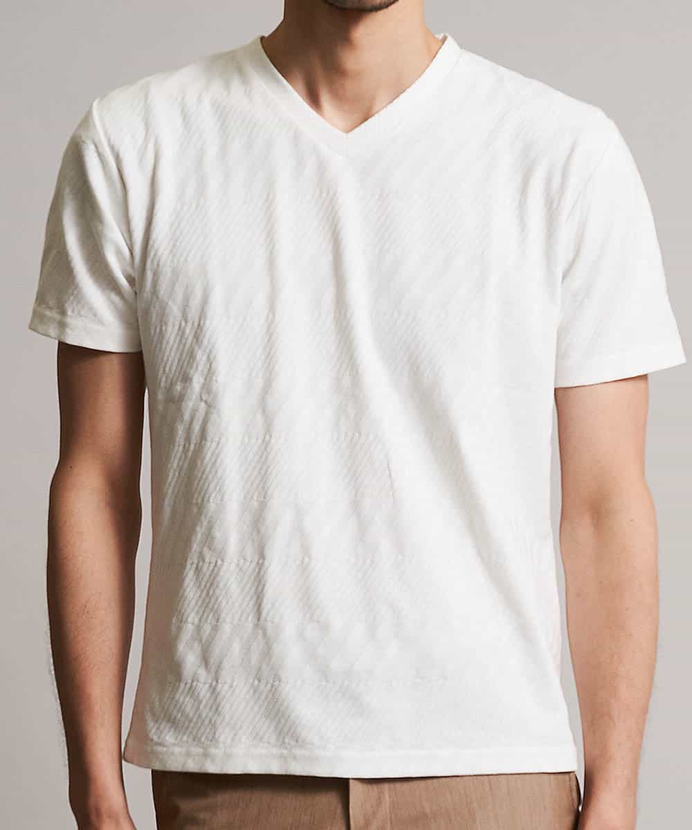 MKKFJ79045 MK MICHEL KLEIN HOMME(MKミッシェルクランオム) カットソー／シャドーバイヤス ホワイト