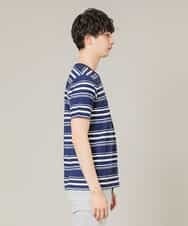 MKKFJ80059 MK MICHEL KLEIN HOMME(MKミッシェルクランオム) カットソー／タックルランダムBD ネイビー