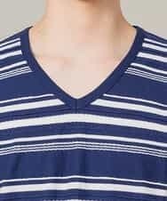 MKKFJ80059 MK MICHEL KLEIN HOMME(MKミッシェルクランオム) カットソー／タックルランダムBD ネイビー