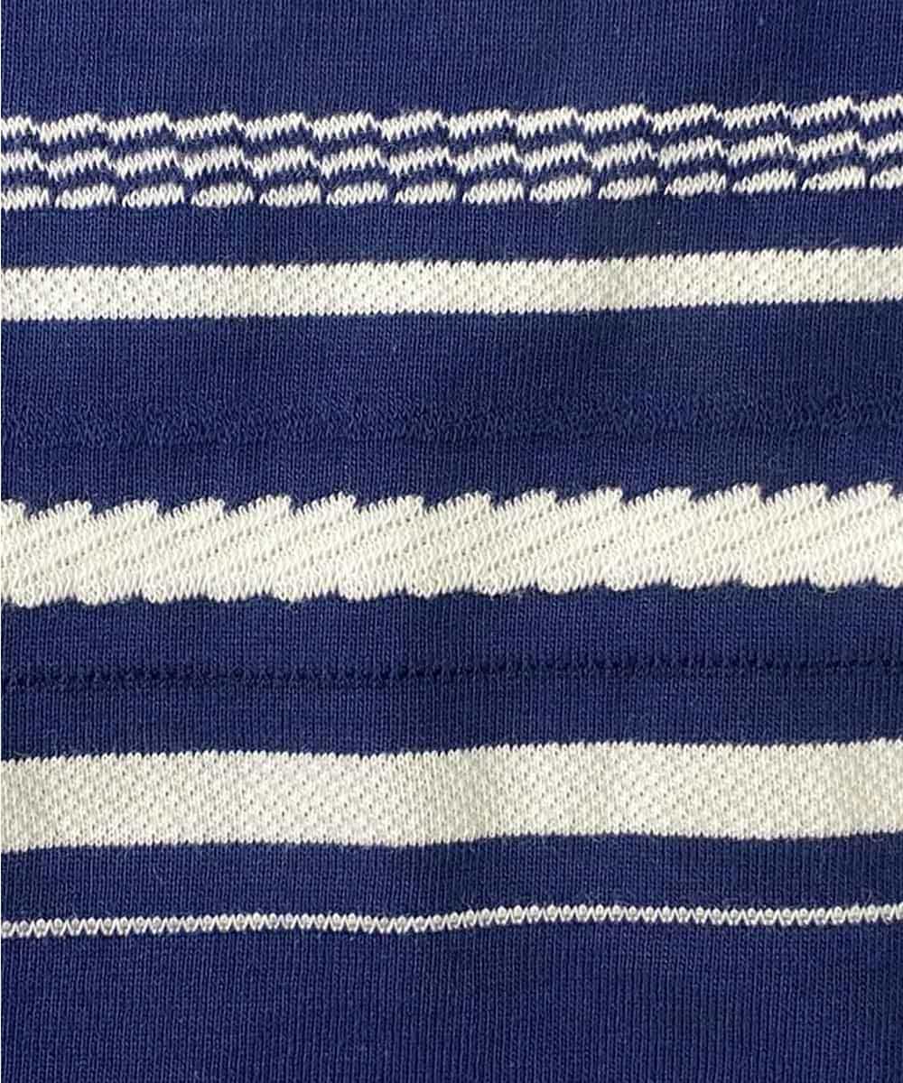 MKKFJ80059 MK MICHEL KLEIN HOMME(MKミッシェルクランオム) カットソー／タックルランダムBD ネイビー
