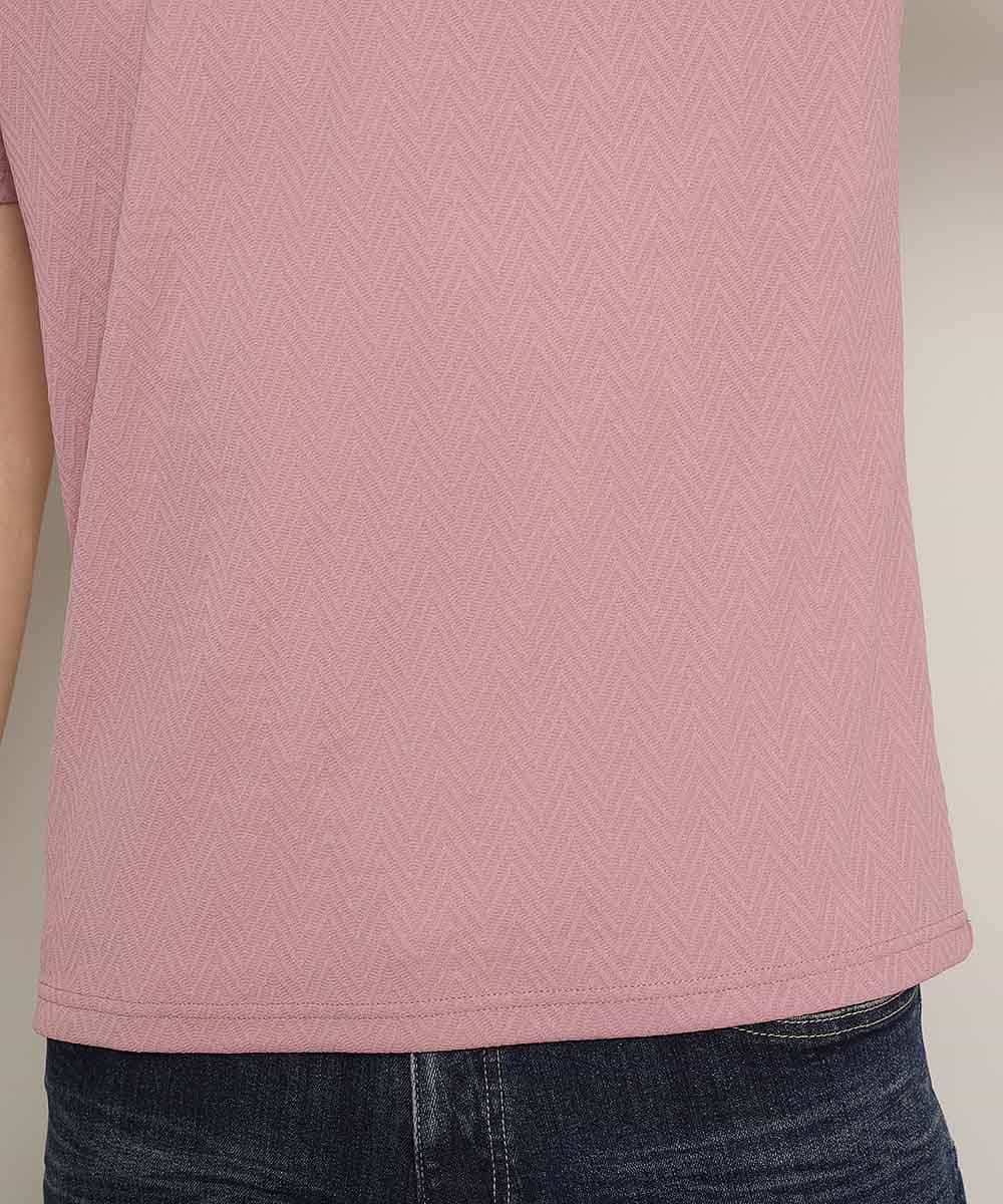 MKKFJ81059 MK MICHEL KLEIN HOMME(MKミッシェルクランオム) カットソー／フクレへリンボン ピンク