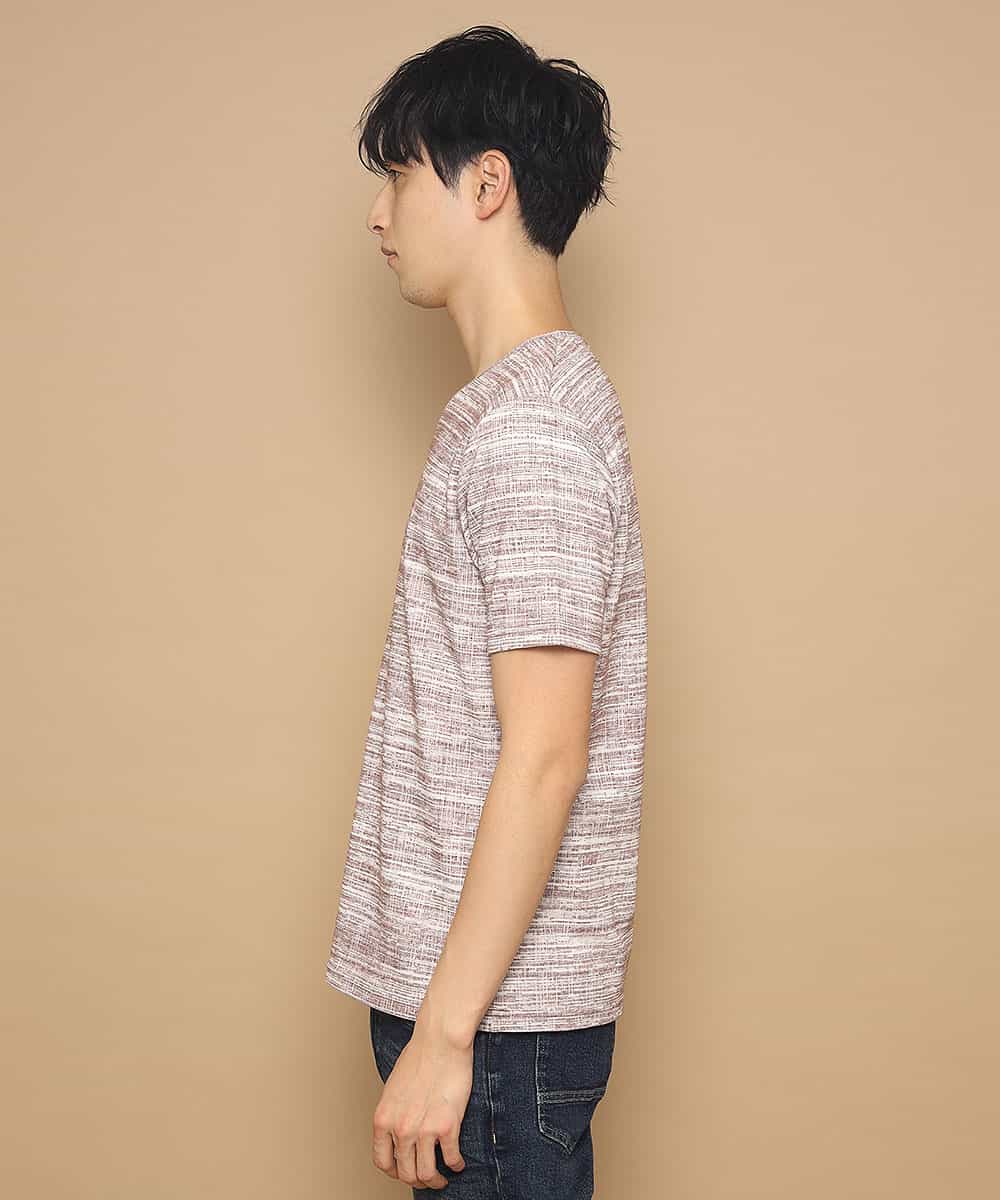 MKKFL21045 MK MICHEL KLEIN HOMME(MKミッシェルクランオム) カットソー／マッシュストレッチ ピンク
