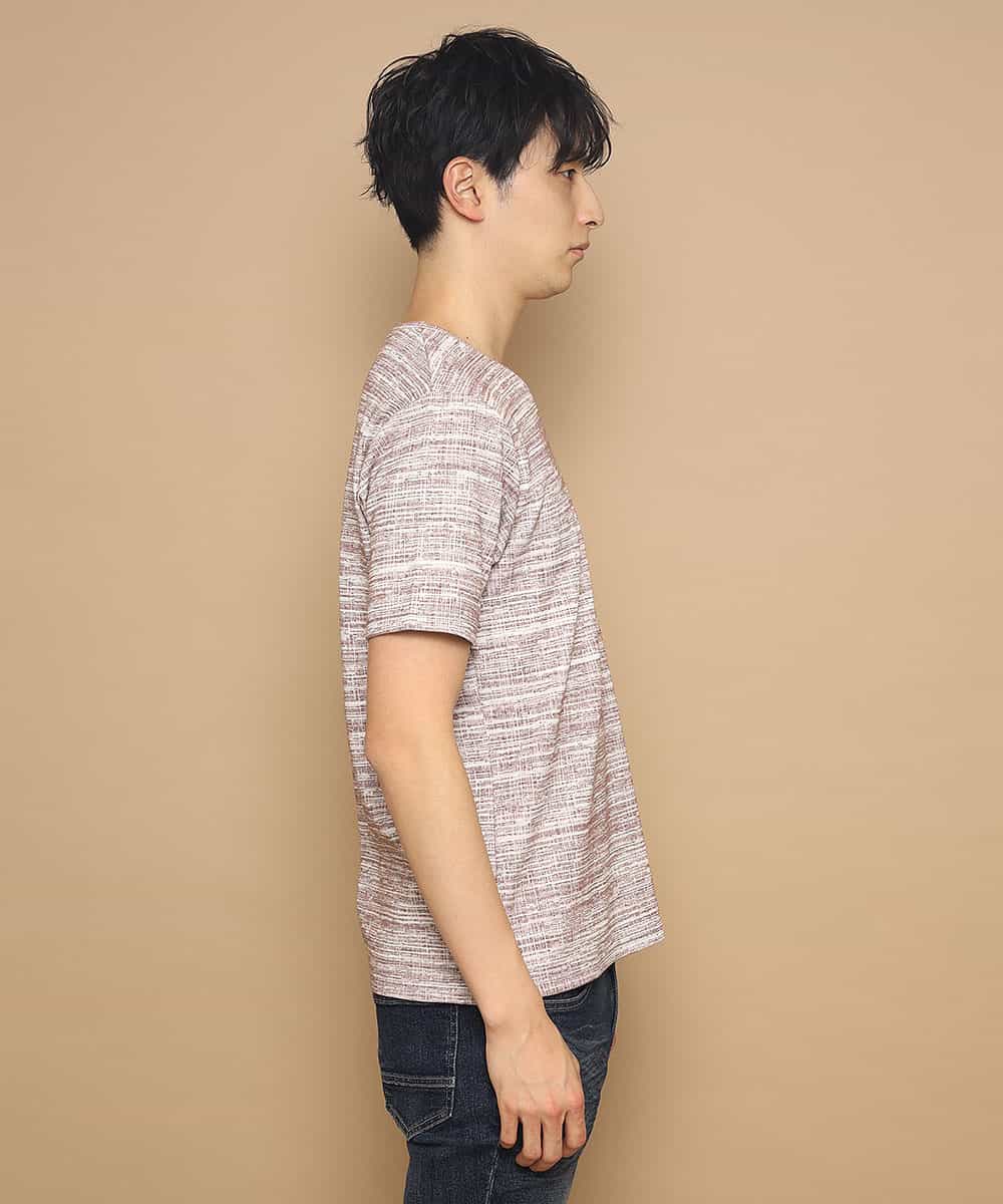 MKKFL21045 MK MICHEL KLEIN HOMME(MKミッシェルクランオム) カットソー／マッシュストレッチ ピンク