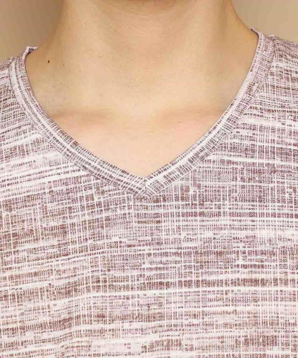 MKKFL21045 MK MICHEL KLEIN HOMME(MKミッシェルクランオム) カットソー／マッシュストレッチ ピンク