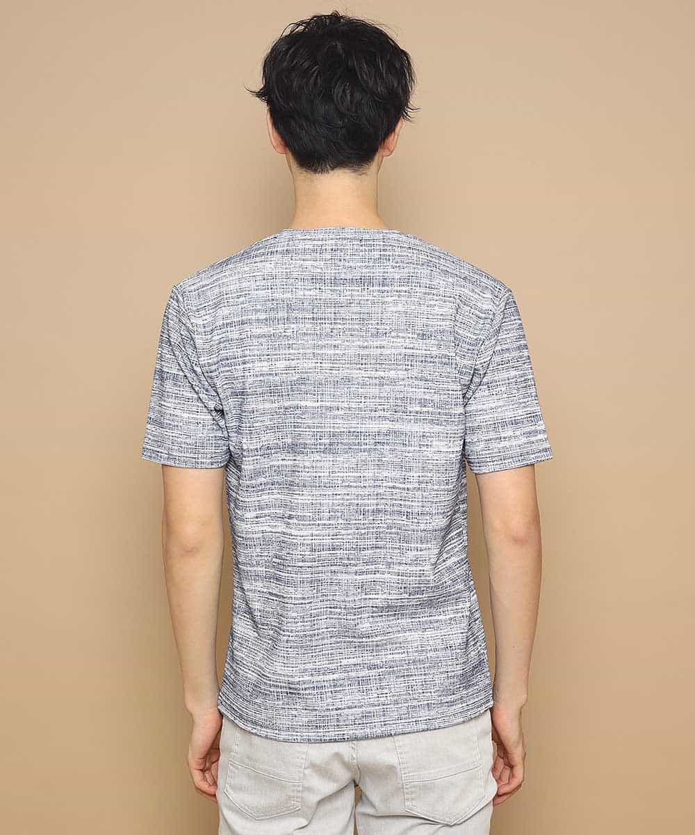 MKKFL21045 MK MICHEL KLEIN HOMME(MKミッシェルクランオム) カットソー／マッシュストレッチ ネイビー