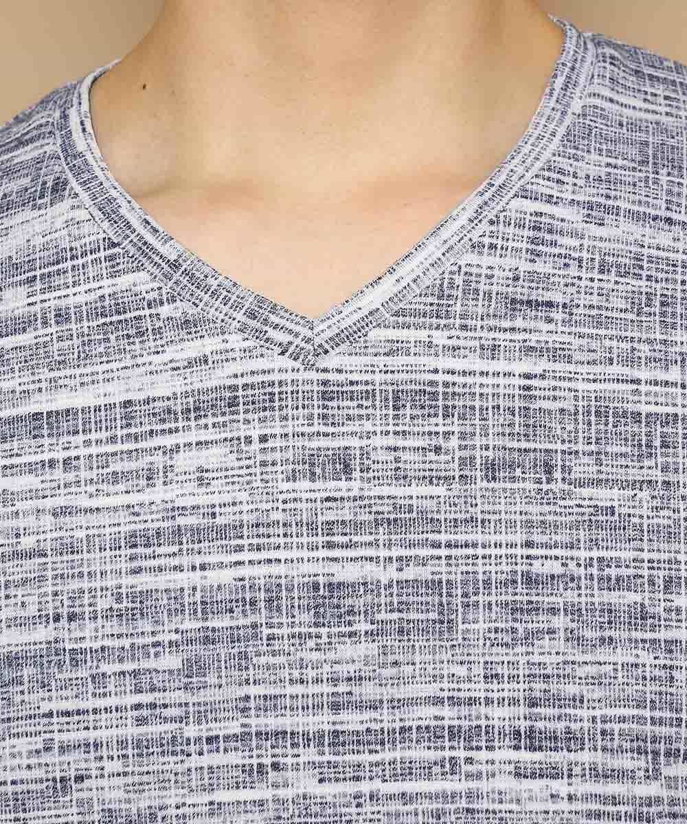 MKKFL21045 MK MICHEL KLEIN HOMME(MKミッシェルクランオム) カットソー／マッシュストレッチ ネイビー
