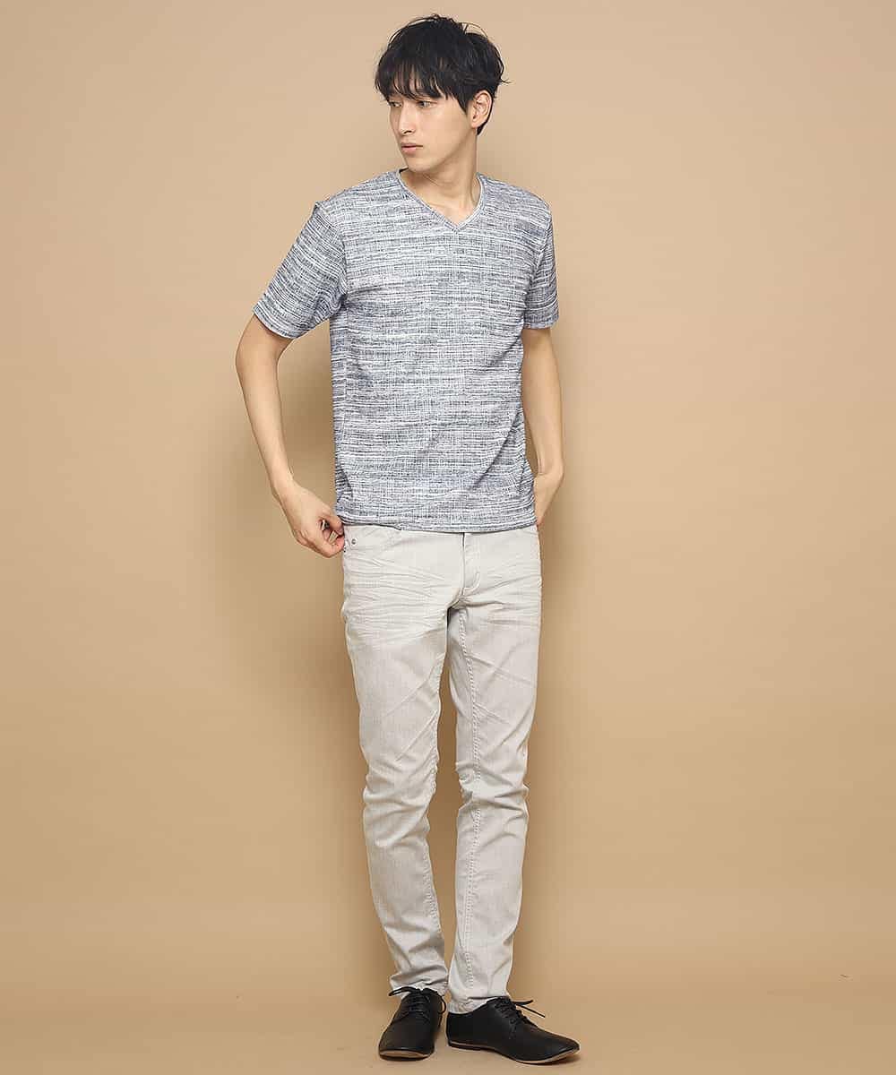 MKKFL21045 MK MICHEL KLEIN HOMME(MKミッシェルクランオム) カットソー／マッシュストレッチ ネイビー