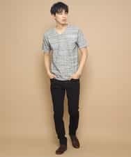 MKKFL21045 MK MICHEL KLEIN HOMME(MKミッシェルクランオム) カットソー／マッシュストレッチ ダークグレー