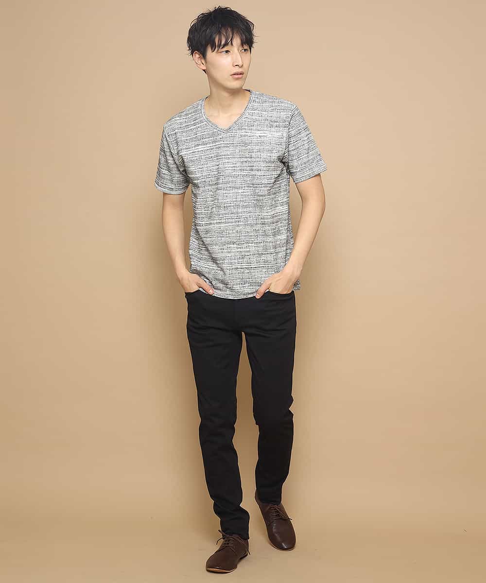 MKKFL21045 MK MICHEL KLEIN HOMME(MKミッシェルクランオム) カットソー／マッシュストレッチ ダークグレー