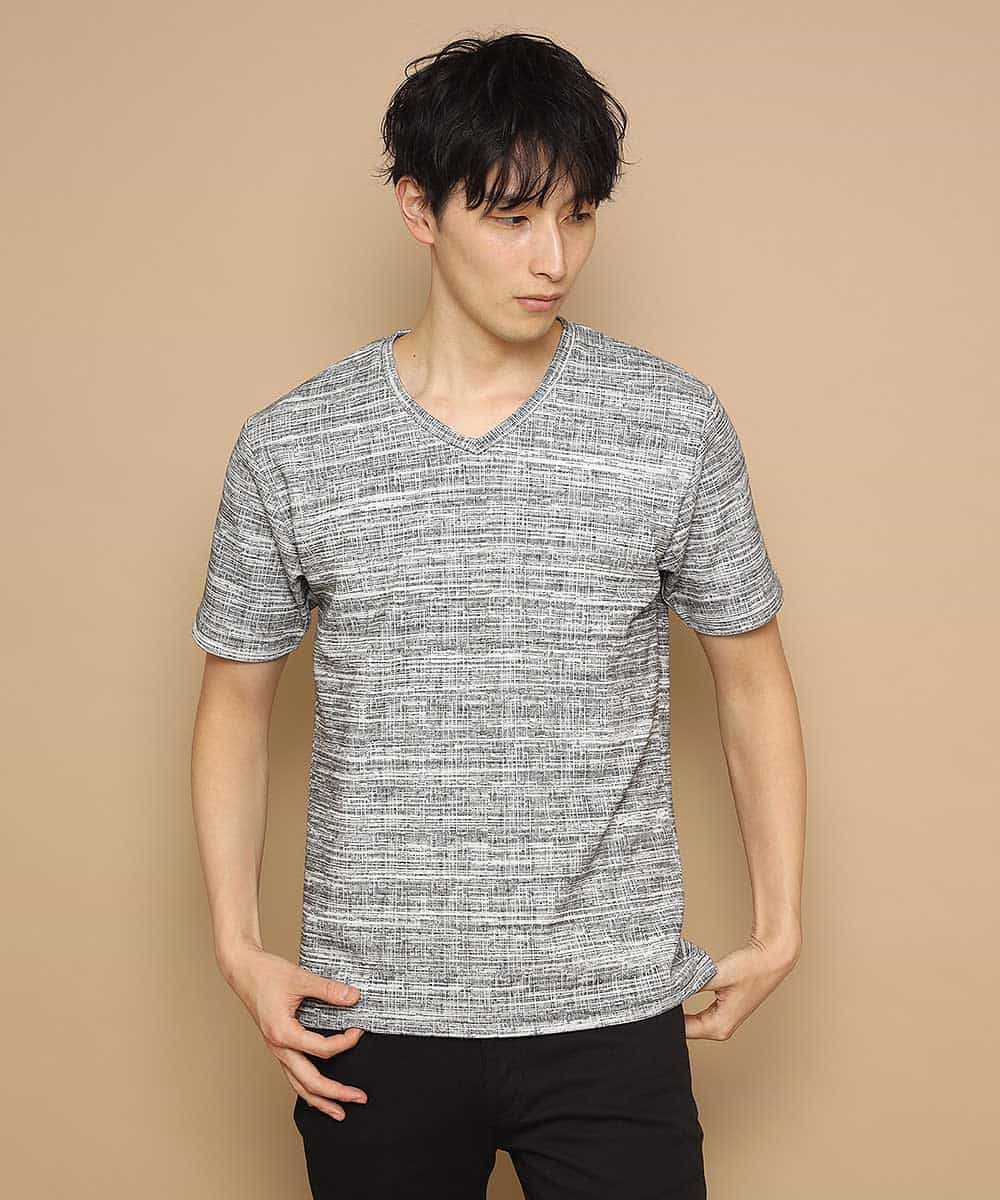 MKKFL21045 MK MICHEL KLEIN HOMME(MKミッシェルクランオム) カットソー／マッシュストレッチ ダークグレー