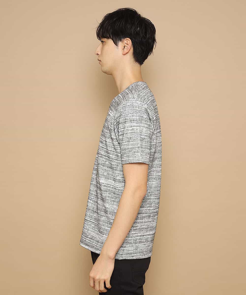 MKKFL21045 MK MICHEL KLEIN HOMME(MKミッシェルクランオム) カットソー／マッシュストレッチ ダークグレー