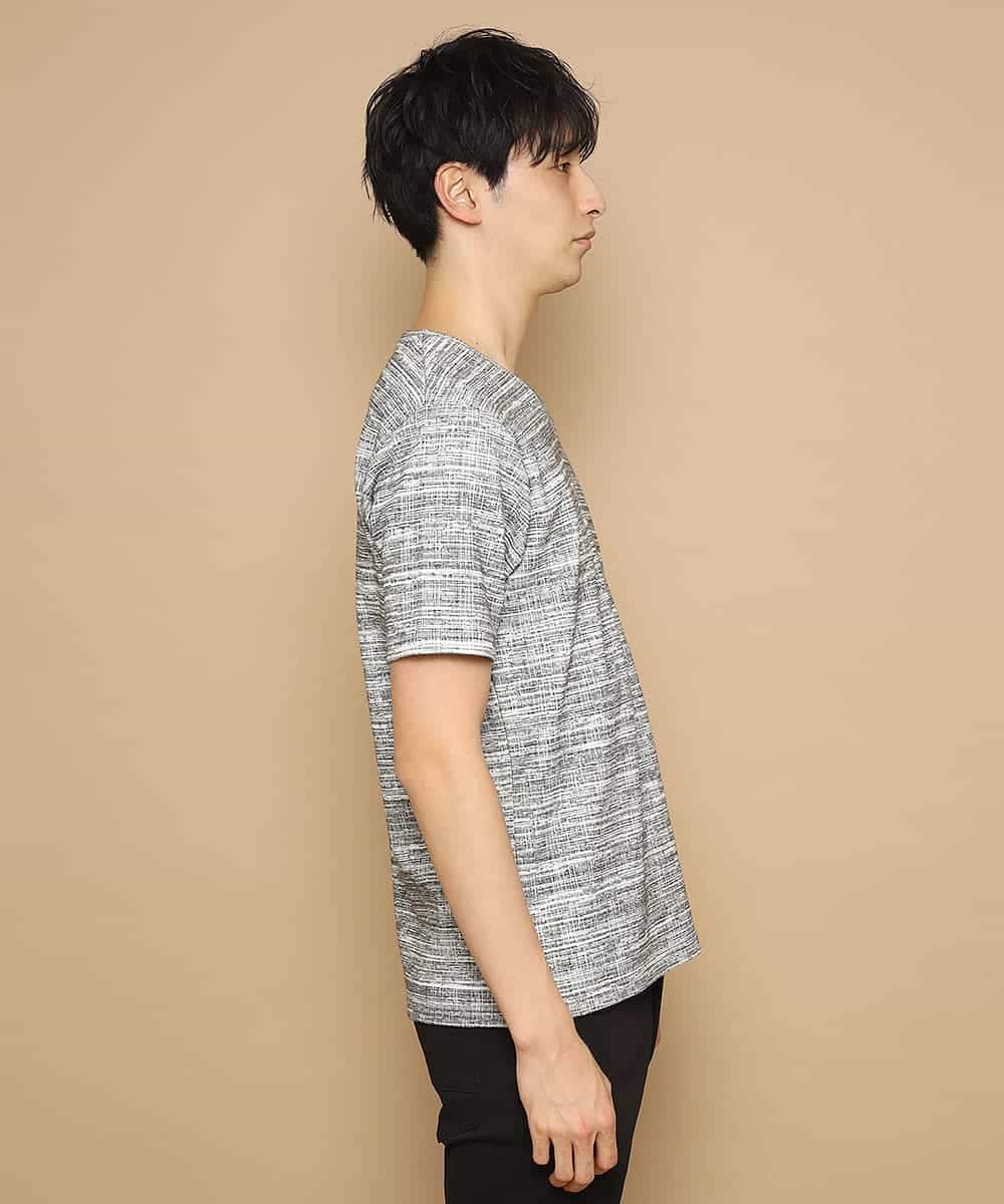MKKFL21045 MK MICHEL KLEIN HOMME(MKミッシェルクランオム) カットソー／マッシュストレッチ ダークグレー