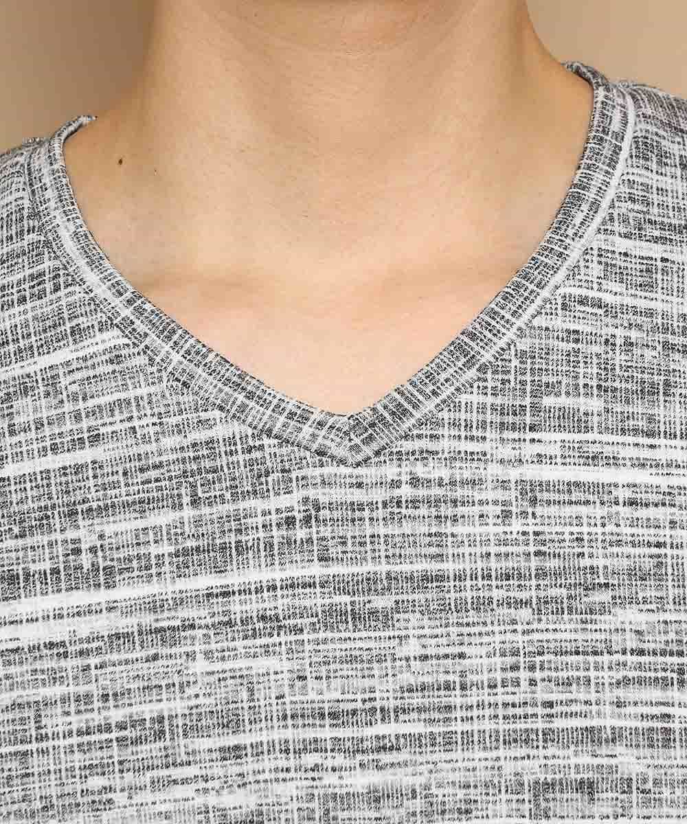 MKKFL21045 MK MICHEL KLEIN HOMME(MKミッシェルクランオム) カットソー／マッシュストレッチ ダークグレー