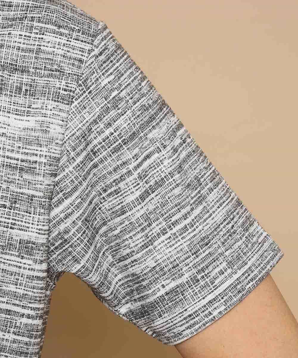 MKKFL21045 MK MICHEL KLEIN HOMME(MKミッシェルクランオム) カットソー／マッシュストレッチ ダークグレー