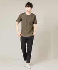 MKKFL23069 MK MICHEL KLEIN HOMME(MKミッシェルクランオム) カットソー／メッシュプレーティング カーキ