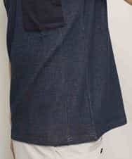 MKKFL23069 MK MICHEL KLEIN HOMME(MKミッシェルクランオム) カットソー／メッシュプレーティング ネイビー