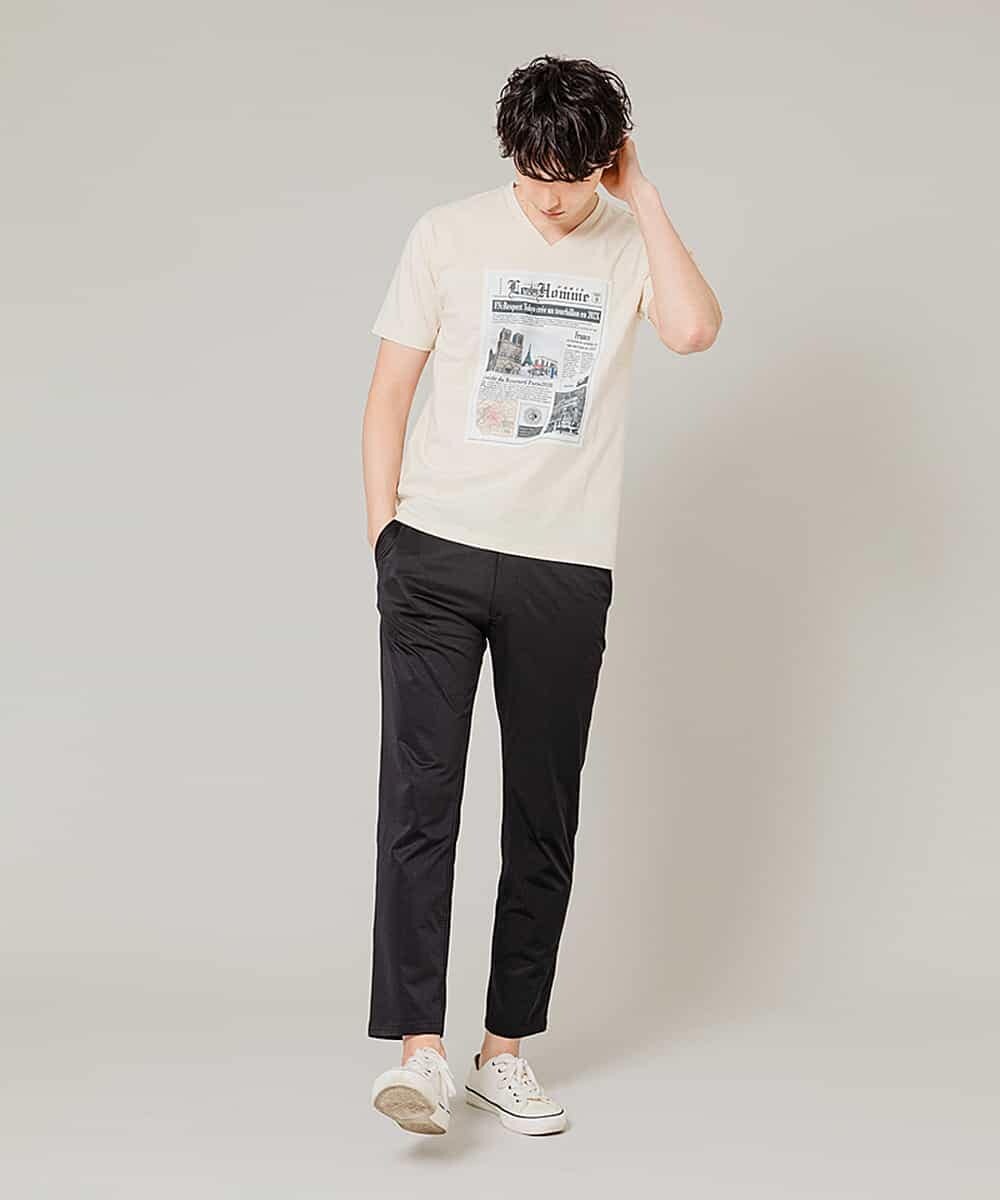 MKKFL28059 MK MICHEL KLEIN HOMME(MKミッシェルクランオム) カットソー／FILARTEX テンジク ベージュ