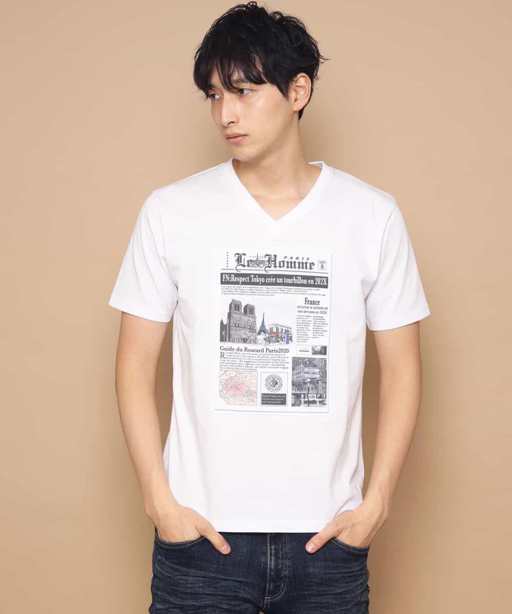 MKKFL28059 MK MICHEL KLEIN HOMME(MKミッシェルクランオム) カットソー／FILARTEX テンジク ホワイト