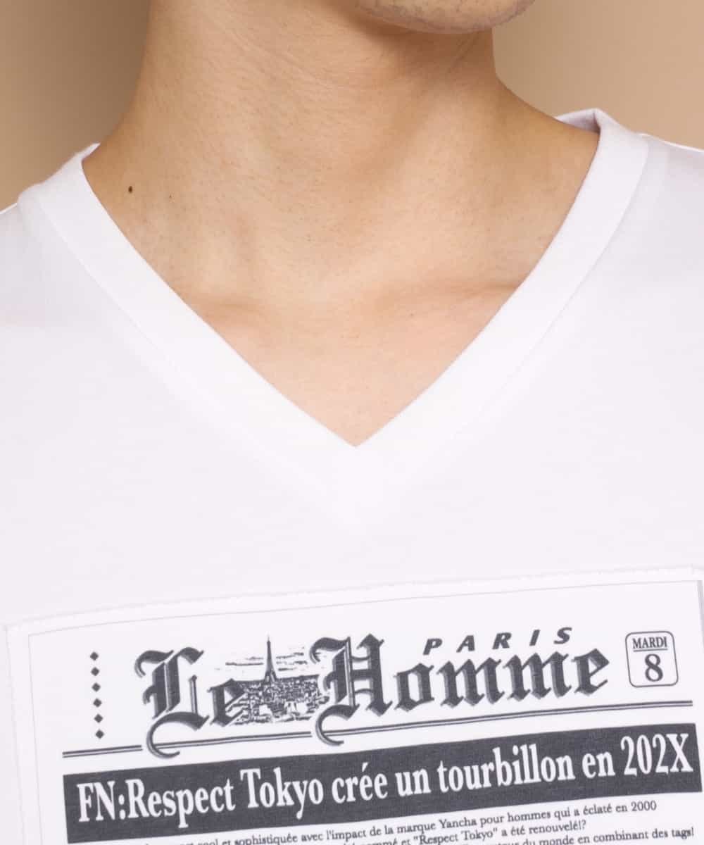 MKKFL28059 MK MICHEL KLEIN HOMME(MKミッシェルクランオム) カットソー／FILARTEX テンジク ホワイト