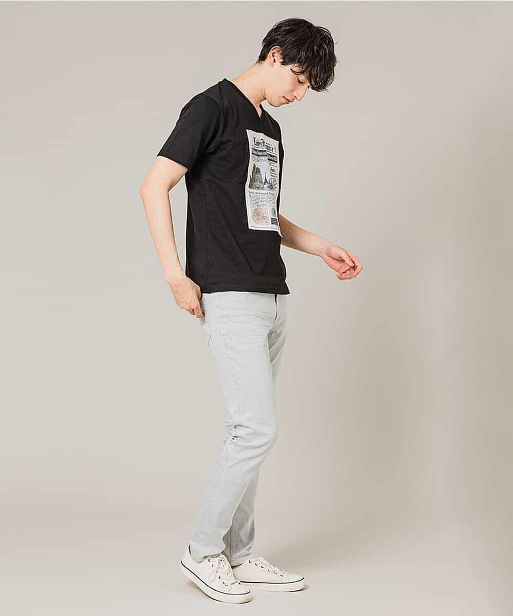 MKKFL28059 MK MICHEL KLEIN HOMME(MKミッシェルクランオム) カットソー／FILARTEX テンジク ブラック