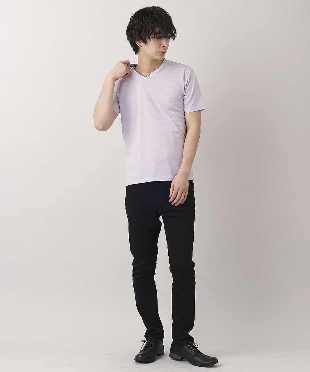 MKKFM85059 MK MICHEL KLEIN HOMME(MKミッシェルクランオム) エアーメランジカノコ ピンク(02)