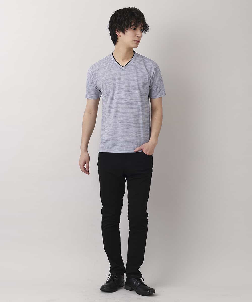 MKKFM85059 MK MICHEL KLEIN HOMME(MKミッシェルクランオム) エアーメランジカノコ ライトグレー(91)