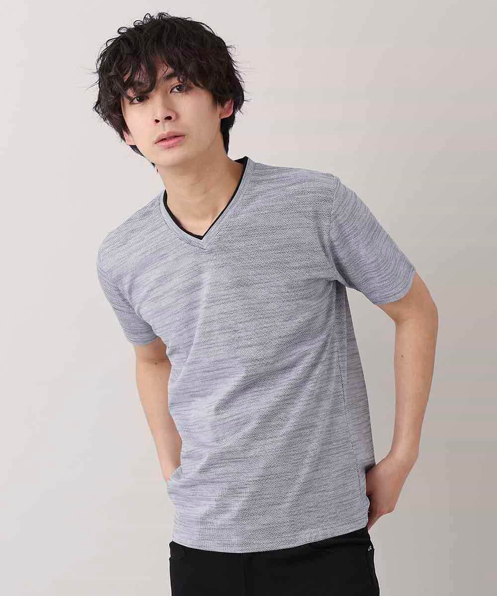 MKKFM85059 MK MICHEL KLEIN HOMME(MKミッシェルクランオム) エアーメランジカノコ ライトグレー(91)