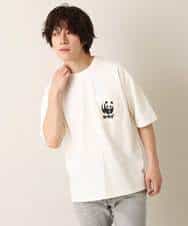 MKKFO21045 MK MICHEL KLEIN HOMME(MKミッシェルクランオム) 【WWFコラボ】クルーネック / ポケットカットソー ホワイト(90)