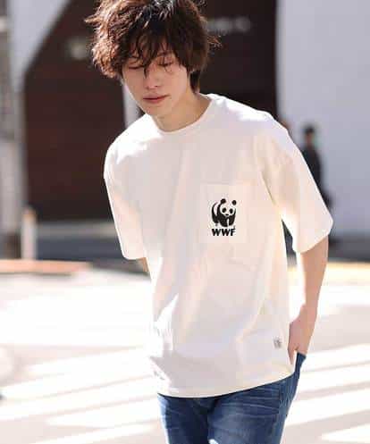 MKKFO21045 MK MICHEL KLEIN HOMME 【WWFコラボ】クルーネック / ポケットカットソー
