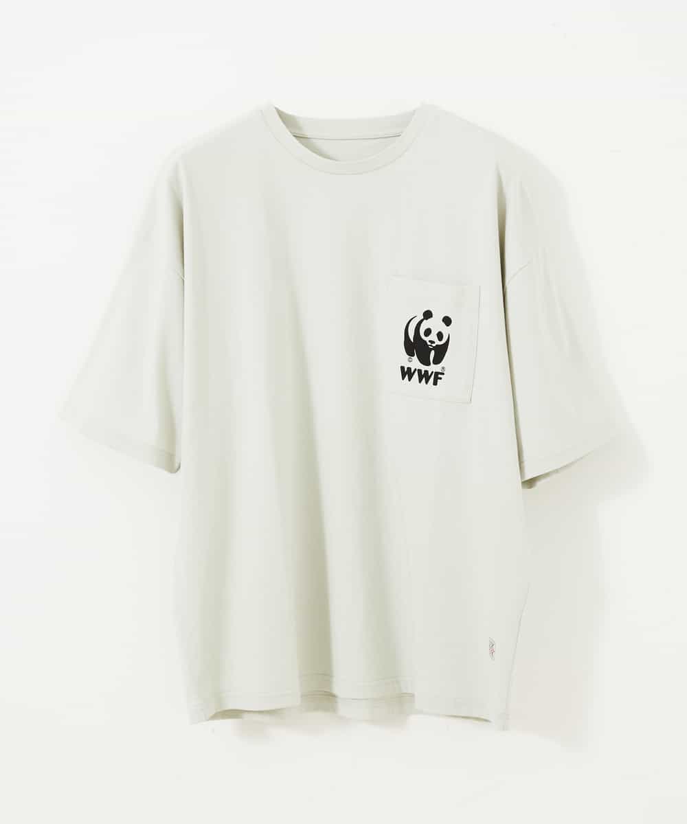 MKKFO21045 MK MICHEL KLEIN HOMME(MKミッシェルクランオム) 【WWFコラボ】クルーネック / ポケットカットソー ライトグレー(91)